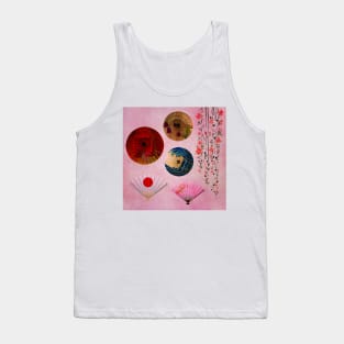 Japanese Parasols and Fans Tank Top